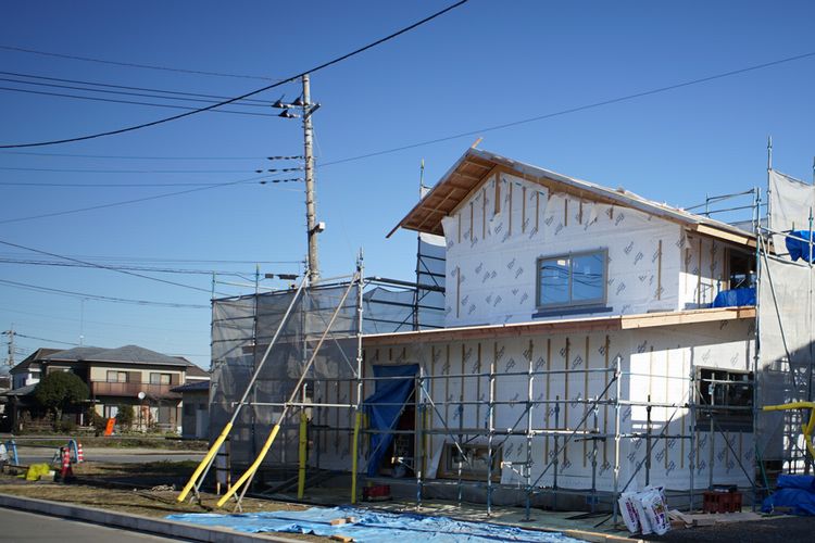 屋根下地完了．．．