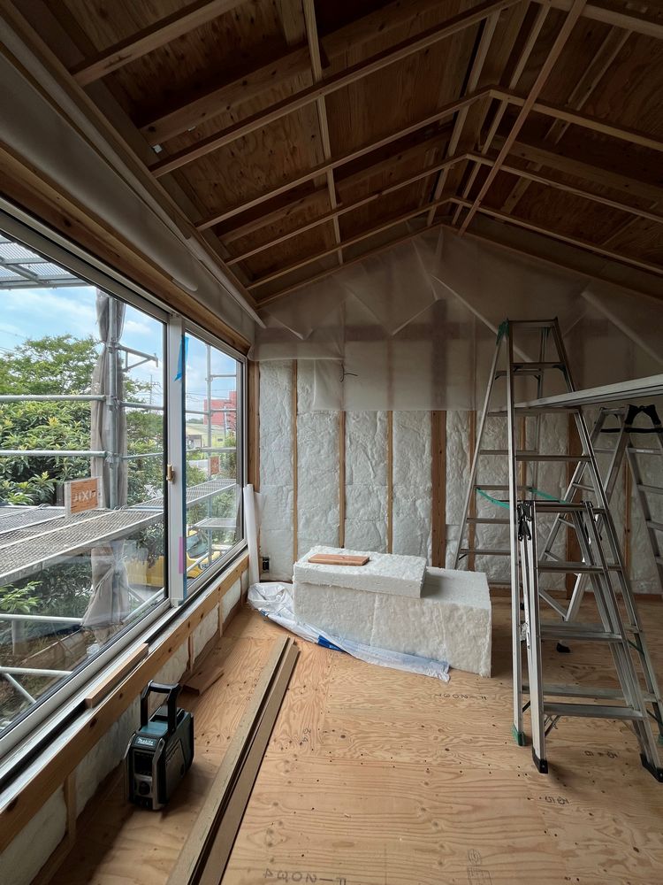 屋根断熱材の下地。